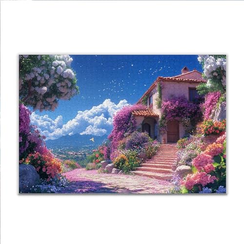 Puzzle Frühling Landschaft Klassische Puzzle 3000 Teile Erwachsene, Holzpuzzle Erwachsene Anspruchsvoll, 2025 Impossible Puzzel Kunst Lernspiel, Schwer Wooden Jigsaw Set Ostern Geschenk Wohnkultur I-6 von JIANFREY