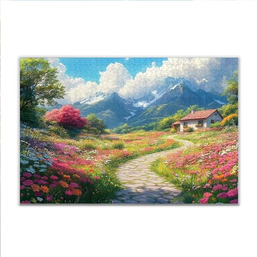 Puzzle Frühling Landschaft Klassische Puzzle 3000 Teile Erwachsene, Holzpuzzle Erwachsene Anspruchsvoll, 2025 Impossible Puzzel Kunst Lernspiel, Schwer Wooden Jigsaw Set Ostern Geschenk Wohnkultur P-0 von JIANFREY