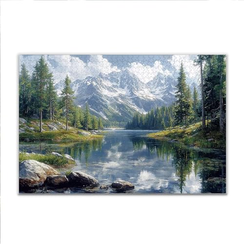 Puzzle Frühling Landschaft Klassische Puzzle 3000 Teile Erwachsene, Holzpuzzle Erwachsene Anspruchsvoll, 2025 Impossible Puzzel Kunst Lernspiel, Schwer Wooden Jigsaw Set Ostern Geschenk Wohnkultur W-6 von JIANFREY