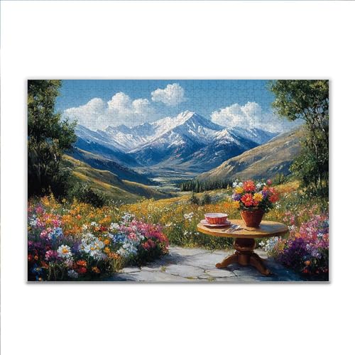 Puzzle Frühling Landschaft Klassische Puzzle 3000 Teile Erwachsene, Holzpuzzle Erwachsene Anspruchsvoll, 2025 Impossible Puzzel Kunst Lernspiel, Schwer Wooden Jigsaw Set Ostern Geschenk Wohnkultur X-5 von JIANFREY