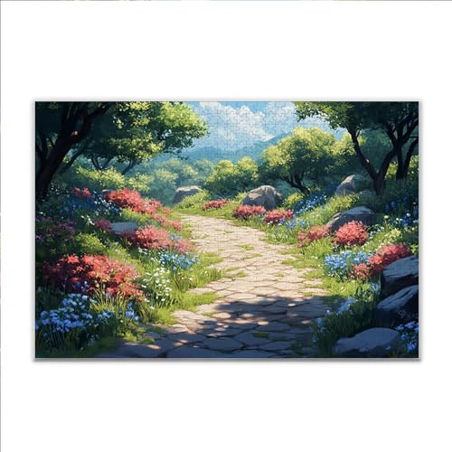 Puzzle Frühling Landschaft Klassische Puzzle 500 Teile Erwachsene, Holzpuzzle Erwachsene Anspruchsvoll, 2025 Impossible Puzzel Kunst Lernspiel, Schwer Wooden Jigsaw Set Ostern Geschenk Wohnkultur E-1 von JIANFREY
