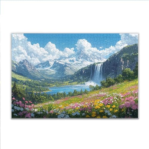 Puzzle Frühling Landschaft Klassische Puzzle 5000 Teile Erwachsene, Holzpuzzle Erwachsene Anspruchsvoll, 2025 Impossible Puzzel Kunst Lernspiel, Schwer Wooden Jigsaw Set Ostern Geschenk Wohnkultur S-2 von JIANFREY