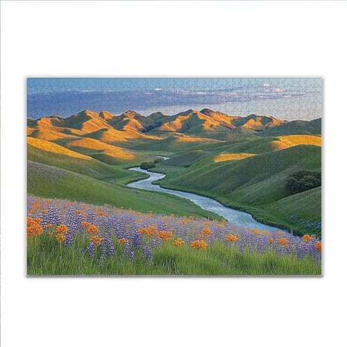 Puzzle Frühling Landschaft Klassische Puzzle 5000 Teile Erwachsene, Holzpuzzle Erwachsene Anspruchsvoll, Impossible Puzzel Kunst Lernspiel, Schwer Wooden Jigsaw Set Ostern Geschenk Wohnkultur N-51 von JIANFREY