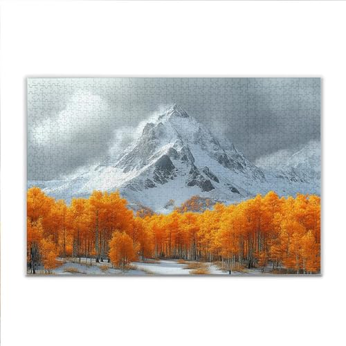 Puzzle Gebirge Landschaft Klassische Puzzle 3000 Teile Erwachsene, Holzpuzzle Erwachsene Anspruchsvoll, 2025 Impossible Puzzel Kunst Lernspiel, Schwer Wooden Jigsaw Set Ostern Geschenk Wohnkultur V-7 von JIANFREY