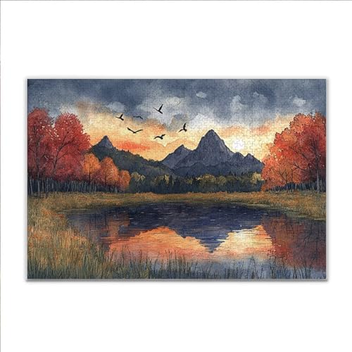 Puzzle Gebirge Landschaft Klassische Puzzle 500 Teile Erwachsene, Holzpuzzle Erwachsene Anspruchsvoll, 2025 Impossible Puzzel Kunst Lernspiel, Schwer Wooden Jigsaw Set Ostern Geschenk Wohnkultur H-5 Puzzle Gebirge Landschaft Klassische Puzzle 500 Teile Erwachsene, Holzpuzzle Erwachsene Anspruchsvoll, 2025 Impossible Puzzel Kunst Lernspiel, Schwer Wooden Jigsaw Set Ostern Geschenk Wohnkultur H-5 von JIANFREY