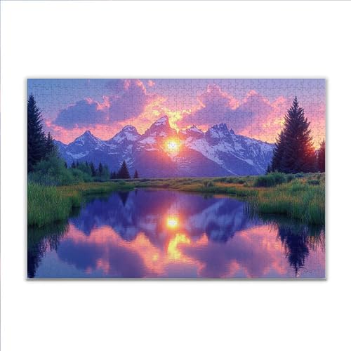 Puzzle Gebirge Sonnenuntergang Klassische Puzzle 500 Teile Erwachsene, Holzpuzzle Erwachsene Anspruchsvoll, 2025 Impossible Puzzel Kunst Lernspiel, Schwer DIY Wooden Jigsaw Set Ostern Geschenk O-7 Puzzle Gebirge Sonnenuntergang Klassische Puzzle 500 Teile Erwachsene, Holzpuzzle Erwachsene Anspruchsvoll, 2025 Impossible Puzzel Kunst Lernspiel, Schwer DIY Wooden Jigsaw Set Ostern Geschenk O-7 von JIANFREY