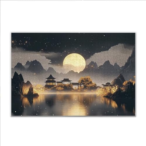 Puzzle Japan Landschaft Klassische Puzzle 3000 Teile Erwachsene, Holzpuzzle Erwachsene Anspruchsvoll, 2025 Impossible Puzzel Kunst Lernspiel, Schwer Wooden Jigsaw Set Ostern Geschenk Wohnkultur K-91 von JIANFREY