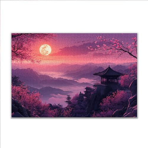 Puzzle Japan Landschaft Klassische Puzzle 500 Teile Erwachsene, Holzpuzzle Erwachsene Anspruchsvoll, 2025 Impossible Puzzel Kunst Lernspiel, Schwer DIY Wooden Jigsaw Set Ostern Geschenk Wohnkultur M-6 von JIANFREY