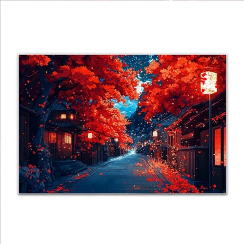 Puzzle Japan Straße Klassische Puzzle 3000 Teile Erwachsene, Holzpuzzle Erwachsene Anspruchsvoll, 2025 Impossible Puzzel Kunst Lernspiel, Schwer DIY Wooden Jigsaw Set Ostern Geschenk Wohnkultur Y-21 von JIANFREY