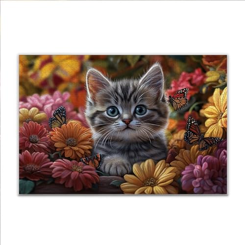 Puzzle Katze Tier Klassische Puzzle 500 Teile Erwachsene, Holzpuzzle Erwachsene Anspruchsvoll, 2025 Impossible Puzzel Kunst Lernspiel, Schwer DIY Wooden Jigsaw Set Einzigartiges Ostern Geschenk H-61 Puzzle Katze Tier Klassische Puzzle 500 Teile Erwachsene, Holzpuzzle Erwachsene Anspruchsvoll, 2025 Impossible Puzzel Kunst Lernspiel, Schwer DIY Wooden Jigsaw Set Einzigartiges Ostern Geschenk H-61 von JIANFREY