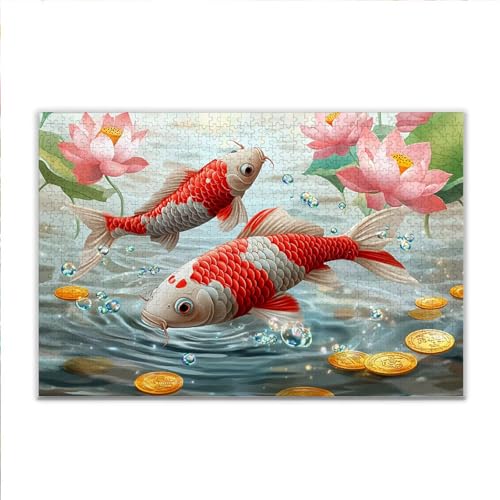 Puzzle Koi Fisch Klassische Puzzle 500 Teile Erwachsene, Holzpuzzle Erwachsene Anspruchsvoll, 2025 Impossible Puzzel Kunst Lernspiel, Schwer DIY Wooden Jigsaw Set Einzigartiges Ostern Geschenk A-71 Puzzle Koi Fisch Klassische Puzzle 500 Teile Erwachsene, Holzpuzzle Erwachsene Anspruchsvoll, 2025 Impossible Puzzel Kunst Lernspiel, Schwer DIY Wooden Jigsaw Set Einzigartiges Ostern Geschenk A-71 von JIANFREY