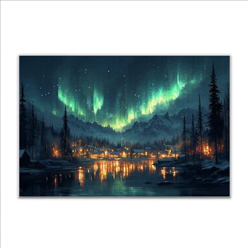 Puzzle Landschaft Aurora Klassische Puzzle 3000 Teile Erwachsene, Holzpuzzle Erwachsene Anspruchsvoll, 2025 Impossible Puzzel Kunst Lernspiel, Schwer Wooden Jigsaw Set Ostern Geschenk Wohnkultur T-0 Puzzle Landschaft Aurora Klassische Puzzle 3000 Teile Erwachsene, Holzpuzzle Erwachsene Anspruchsvoll, 2025 Impossible Puzzel Kunst Lernspiel, Schwer Wooden Jigsaw Set Ostern Geschenk Wohnkultur T-0 von JIANFREY