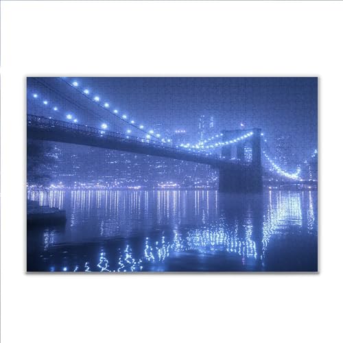 Puzzle Landschaft Brücke Klassische Puzzle 1500 Teile Erwachsene, Holzpuzzle Erwachsene Anspruchsvoll, 2025 Impossible Puzzel Kunst Lernspiel, Schwer Wooden Jigsaw Set Ostern Geschenk Wohnkultur O-0 von JIANFREY