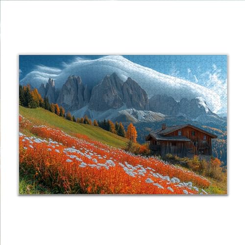 Puzzle Landschaft Gebirge Klassische Puzzle 1500 Teile Erwachsene, Holzpuzzle Erwachsene Anspruchsvoll, 2025 Impossible Puzzel Kunst Lernspiel, Schwer Wooden Jigsaw Set Ostern Geschenk Wohnkultur N-4 von JIANFREY