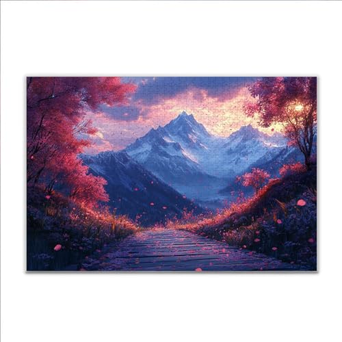 Puzzle Landschaft Gebirge Klassische Puzzle 5000 Teile Erwachsene, Holzpuzzle Erwachsene Anspruchsvoll, 2025 Impossible Puzzel Kunst Lernspiel, Schwer Wooden Jigsaw Set Ostern Geschenk Wohnkultur F-6 von JIANFREY