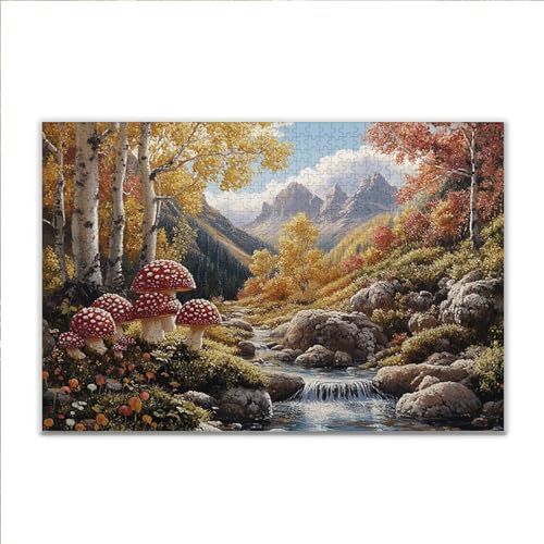 Puzzle Landschaft Herbst Klassische Puzzle 3000 Teile Erwachsene, Holzpuzzle Erwachsene Anspruchsvoll, 2025 Impossible Puzzel Kunst Lernspiel, Schwer Wooden Jigsaw Set Ostern Geschenk Wohnkultur X-81 von JIANFREY
