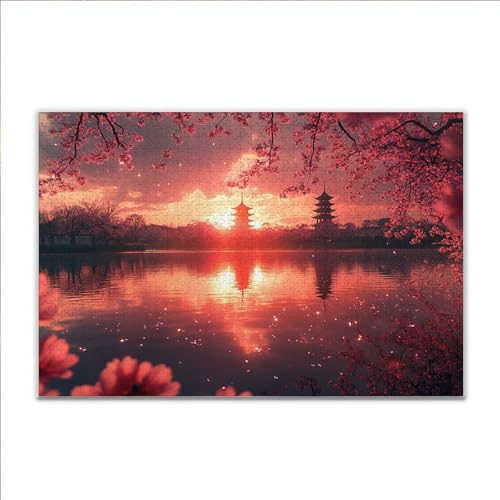 Puzzle Landschaft Japan Klassische Puzzle 500 Teile Erwachsene, Holzpuzzle Erwachsene Anspruchsvoll, 2025 Impossible Puzzel Kunst Lernspiel, Schwer DIY Wooden Jigsaw Set Ostern Geschenk Wohnkultur S-8 von JIANFREY