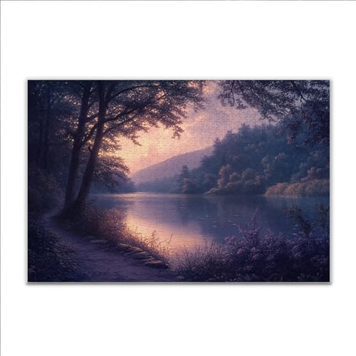 Puzzle Landschaft Retro Klassische Puzzle 500 Teile Erwachsene, Holzpuzzle Erwachsene Anspruchsvoll, 2025 Impossible Puzzel Kunst Lernspiel, Schwer DIY Wooden Jigsaw Set Ostern Geschenk Wohnkultur I11 von JIANFREY