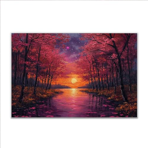 Puzzle Landschaft Sonnenuntergang Klassische Puzzle 3000 Teile Erwachsene, Holzpuzzle Erwachsene Anspruchsvoll, 2025 Impossible Puzzel Kunst Lernspiel, Schwer DIY Wooden Jigsaw Set Ostern Geschenk R-5 von JIANFREY