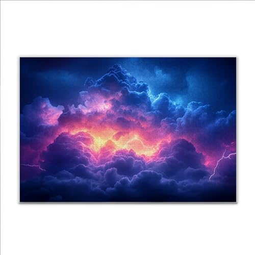 Puzzle Landschaft Wolke Klassische Puzzle 500 Teile Erwachsene, Holzpuzzle Erwachsene Anspruchsvoll, 2025 Impossible Puzzel Kunst Lernspiel, Schwer DIY Wooden Jigsaw Set Ostern Geschenk Wohnkultur F-3 von JIANFREY