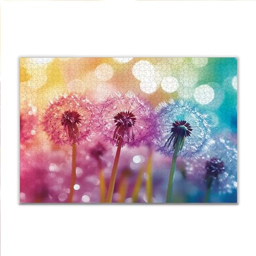 Puzzle Löwenzahn Landschaft Klassische Puzzle 5000 Teile Erwachsene, Holzpuzzle Erwachsene Anspruchsvoll, Impossible Puzzel Kunst Lernspiel, Schwer Wooden Jigsaw Set Ostern Geschenk Wohnkultur Z-8 von JIANFREY