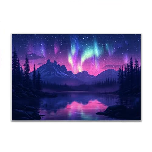 Puzzle Nordlicht Landschaft Klassische Puzzle 500 Teile Erwachsene, Holzpuzzle Erwachsene Anspruchsvoll, 2025 Impossible Puzzel Kunst Lernspiel, Schwer Wooden Jigsaw Set Ostern Geschenk Wohnkultur G-5 Puzzle Nordlicht Landschaft Klassische Puzzle 500 Teile Erwachsene, Holzpuzzle Erwachsene Anspruchsvoll, 2025 Impossible Puzzel Kunst Lernspiel, Schwer Wooden Jigsaw Set Ostern Geschenk Wohnkultur G-5 von JIANFREY