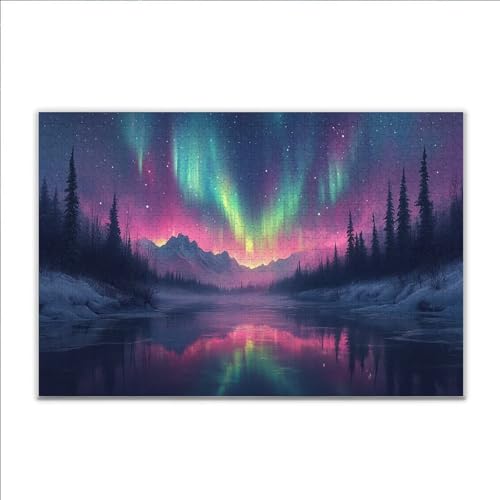 Puzzle Nordlicht Landschaft Klassische Puzzle 500 Teile Erwachsene, Holzpuzzle Erwachsene Anspruchsvoll, Impossible Puzzel Kunst Lernspiel, Schwer Wooden Jigsaw Set Ostern Geschenk Wohnkultur A-39 Puzzle Nordlicht Landschaft Klassische Puzzle 500 Teile Erwachsene, Holzpuzzle Erwachsene Anspruchsvoll, Impossible Puzzel Kunst Lernspiel, Schwer Wooden Jigsaw Set Ostern Geschenk Wohnkultur A-39 von JIANFREY