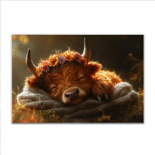 Puzzle Ochse Tier Klassische Puzzle 500 Teile Erwachsene, Holzpuzzle Erwachsene Anspruchsvoll, 2025 Impossible Puzzel Kunst Lernspiel, Schwer DIY Wooden Jigsaw Set Einzigartiges Ostern Geschenk O-0 Puzzle Ochse Tier Klassische Puzzle 500 Teile Erwachsene, Holzpuzzle Erwachsene Anspruchsvoll, 2025 Impossible Puzzel Kunst Lernspiel, Schwer DIY Wooden Jigsaw Set Einzigartiges Ostern Geschenk O-0 von JIANFREY