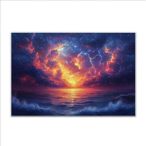 Puzzle Ozean Fantasie Klassische Puzzle 5000 Teile Erwachsene, Holzpuzzle Erwachsene Anspruchsvoll, 2025 Impossible Puzzel Kunst Lernspiel, Schwer DIY Wooden Jigsaw Set Ostern Geschenk Wohnkultur L-5 von JIANFREY