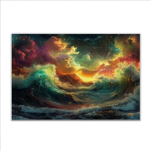 Puzzle Ozean Landschaft Klassische Puzzle 3000 Teile Erwachsene, Holzpuzzle Erwachsene Anspruchsvoll, 2025 Impossible Puzzel Kunst Lernspiel, Schwer Wooden Jigsaw Set Ostern Geschenk Wohnkultur L-2 von JIANFREY