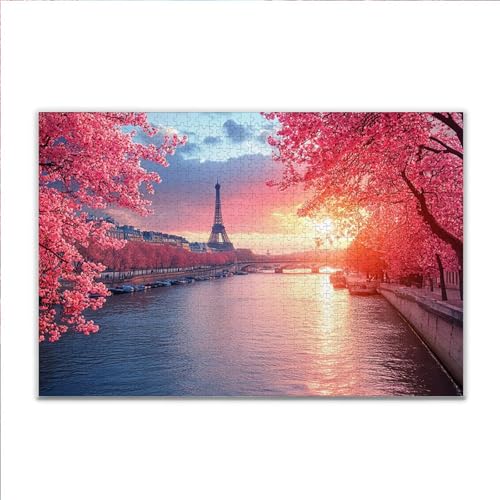 Puzzle Paris Eiffelturm Klassische Puzzle 500 Teile Erwachsene, Holzpuzzle Erwachsene Anspruchsvoll, 2025 Impossible Puzzel Kunst Lernspiel, Schwer DIY Wooden Jigsaw Set Ostern Geschenk Wohnkultur H-3 von JIANFREY