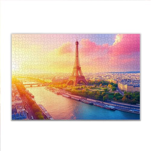 Puzzle Paris Landschaft Klassische Puzzle 3000 Teile Erwachsene, Holzpuzzle Erwachsene Anspruchsvoll, 2025 Impossible Puzzel Kunst Lernspiel, Schwer Wooden Jigsaw Set Ostern Geschenk Wohnkultur F-9 von JIANFREY