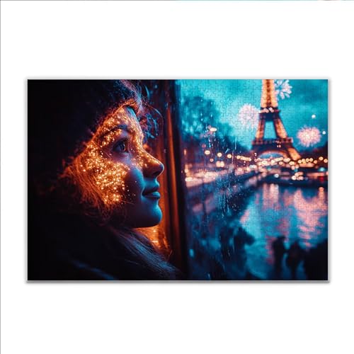 Puzzle Paris Turm Klassische Puzzle 1500 Teile Erwachsene, Holzpuzzle Erwachsene Anspruchsvoll, 2025 Impossible Puzzel Kunst Lernspiel, Schwer DIY Wooden Jigsaw Set Ostern Geschenk Wohnkultur H-1 von JIANFREY