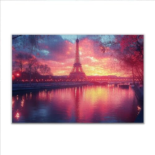 Puzzle Paris Turm Klassische Puzzle 5000 Teile Erwachsene, Holzpuzzle Erwachsene Anspruchsvoll, 2025 Impossible Puzzel Kunst Lernspiel, Schwer DIY Wooden Jigsaw Set Ostern Geschenk Wohnkultur L-5 von JIANFREY