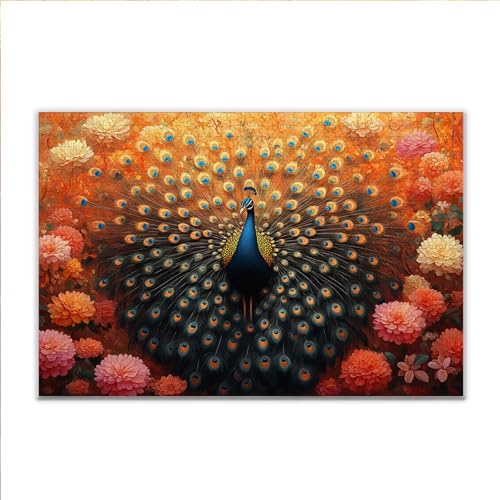 Puzzle Pfau Tier Klassische Puzzle 5000 Teile Erwachsene, Holzpuzzle Erwachsene Anspruchsvoll, 2025 Impossible Puzzel Kunst Lernspiel, Schwer DIY Wooden Jigsaw Set Einzigartiges Ostern Geschenk A-7 von JIANFREY