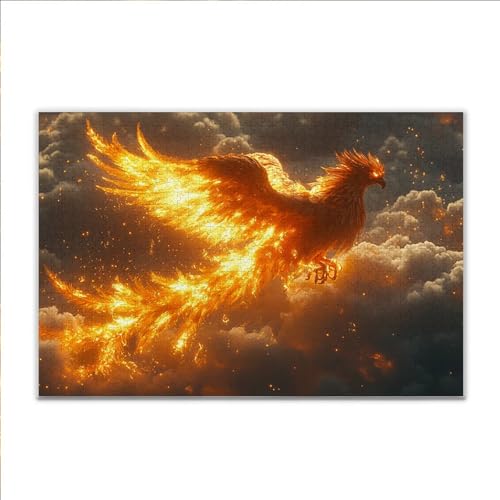 Puzzle Phönix Vogel Klassische Puzzle 5000 Teile Erwachsene, Holzpuzzle Erwachsene Anspruchsvoll, 2025 Impossible Puzzel Kunst Lernspiel, Schwer DIY Wooden Jigsaw Set Ostern Geschenk Wohnkultur V-8 von JIANFREY