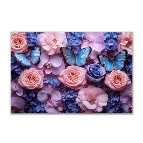 Puzzle Rose Schmetterling Klassische Puzzle 500 Teile Erwachsene, Holzpuzzle Erwachsene Anspruchsvoll, 2025 Impossible Puzzel Kunst Lernspiel, Schwer Wooden Jigsaw Set Ostern Geschenk Wohnkultur M-6 Puzzle Rose Schmetterling Klassische Puzzle 500 Teile Erwachsene, Holzpuzzle Erwachsene Anspruchsvoll, 2025 Impossible Puzzel Kunst Lernspiel, Schwer Wooden Jigsaw Set Ostern Geschenk Wohnkultur M-6 von JIANFREY