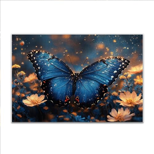 Puzzle Schmetterling Blume Klassische Puzzle 200 Teile Erwachsene, Holzpuzzle Erwachsene Anspruchsvoll, 2025 Impossible Puzzel Kunst Lernspiel, Schwer Wooden Jigsaw Set Ostern Geschenk Wohnkultur V-9 von JIANFREY
