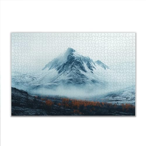 Puzzle Schneeberg Landschaft Klassische Puzzle 200 Teile Erwachsene, Holzpuzzle Erwachsene Anspruchsvoll, Impossible Puzzel Kunst Lernspiel, Schwer Wooden Jigsaw Set Ostern Geschenk Wohnkultur M-1 von JIANFREY
