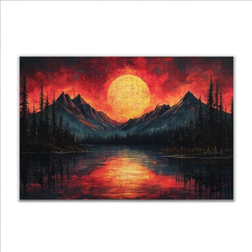 Puzzle Sonnenuntergang Landschaft Klassische Puzzle 500 Teile Erwachsene, Holzpuzzle Erwachsene Anspruchsvoll, 2025 Impossible Puzzel Kunst Lernspiel, Schwer DIY Wooden Jigsaw Set Ostern Geschenk I-8 Puzzle Sonnenuntergang Landschaft Klassische Puzzle 500 Teile Erwachsene, Holzpuzzle Erwachsene Anspruchsvoll, 2025 Impossible Puzzel Kunst Lernspiel, Schwer DIY Wooden Jigsaw Set Ostern Geschenk I-8 von JIANFREY