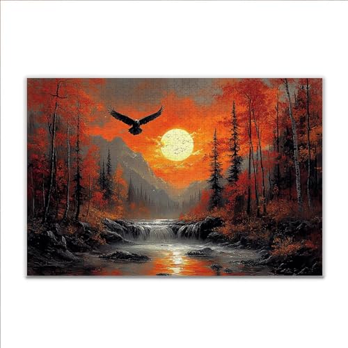 Puzzle Sonnenuntergang Landschaft Klassische Puzzle 5000 Teile Erwachsene, Holzpuzzle Erwachsene Anspruchsvoll, 2025 Impossible Puzzel Kunst Lernspiel, Schwer DIY Wooden Jigsaw Set Ostern Geschenk C-5 von JIANFREY