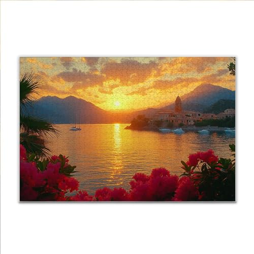 Puzzle Sonnenuntergang Landschaft Klassische Puzzle 5000 Teile Erwachsene, Holzpuzzle Erwachsene Anspruchsvoll, 2025 Impossible Puzzel Kunst Lernspiel, Schwer Wooden Jigsaw Set Ostern Geschenk V-66 von JIANFREY