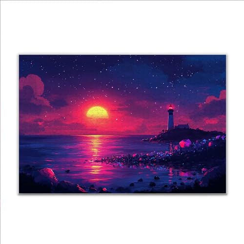 Puzzle Sonnenuntergang Landschaft Klassische Puzzle 5000 Teile Erwachsene, Holzpuzzle Erwachsene Anspruchsvoll, 2025 Impossible Puzzel Kunst Lernspiel, Schwer Wooden Jigsaw Set Ostern Geschenk V-67 von JIANFREY