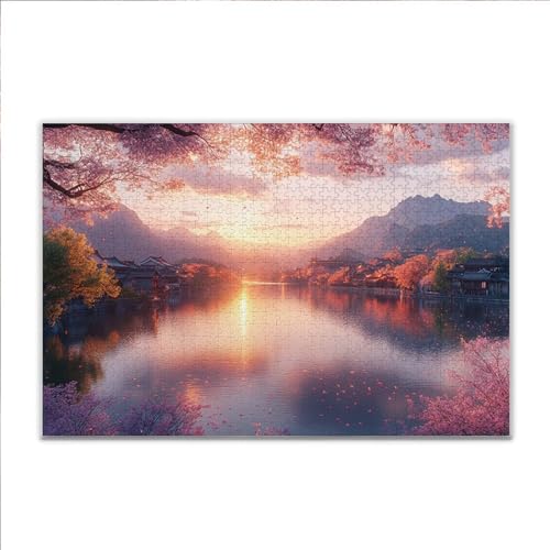 Puzzle Sonnenuntergang Ozean Klassische Puzzle 200 Teile Erwachsene, Holzpuzzle Erwachsene Anspruchsvoll, Impossible Puzzel Kunst Lernspiel, Schwer Wooden Jigsaw Set Ostern Geschenk Wohnkultur G-0 von JIANFREY