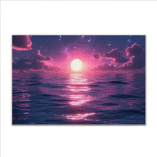 Puzzle Sonnenuntergang Ozean Klassische Puzzle 200 Teile Erwachsene, Holzpuzzle Erwachsene Anspruchsvoll, Impossible Puzzel Kunst Lernspiel, Schwer Wooden Jigsaw Set Ostern Geschenk Wohnkultur Z-2 von JIANFREY