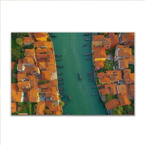 Puzzle Stadt Landschaft Klassische Puzzle 200 Teile Erwachsene, Holzpuzzle Erwachsene Anspruchsvoll, 2025 Impossible Puzzel Kunst Lernspiel, Schwer DIY Wooden Jigsaw Set Ostern Geschenk Wohnkultur K-3 von JIANFREY