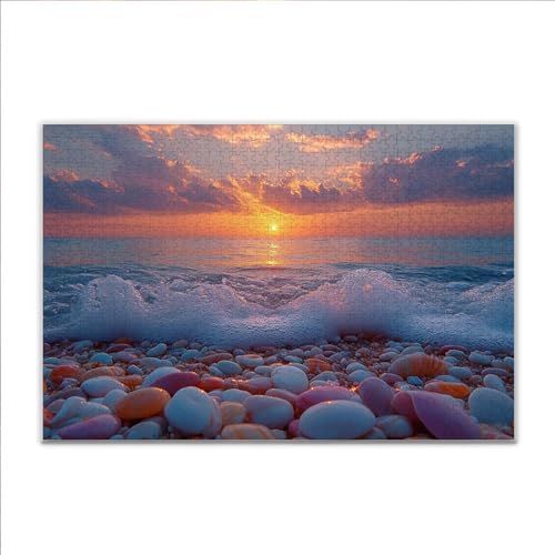 Puzzle Strand Sonnenuntergang Klassische Puzzle 200 Teile Erwachsene, Holzpuzzle Erwachsene Anspruchsvoll, 2025 Impossible Puzzel Kunst Lernspiel, Schwer DIY Wooden Jigsaw Set Ostern Geschenk G-5 von JIANFREY