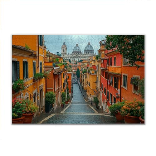 Puzzle Straße Landschaft Klassische Puzzle 200 Teile Erwachsene, Holzpuzzle Erwachsene Anspruchsvoll, 2025 Impossible Puzzel Kunst Lernspiel, Schwer Wooden Jigsaw Set Ostern Geschenk Wohnkultur H-7 von JIANFREY