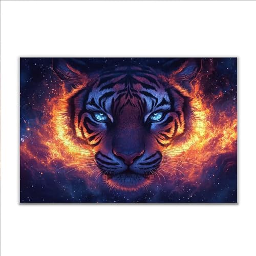 Puzzle Tiger Tier Klassische Puzzle 200 Teile Erwachsene, Holzpuzzle Erwachsene Anspruchsvoll, 2025 Impossible Puzzel Kunst Lernspiel, Schwer DIY Wooden Jigsaw Set Einzigartiges Ostern Geschenk D-9 von JIANFREY