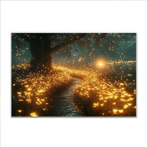 Puzzle Wald Fantasie Klassische Puzzle 3000 Teile Erwachsene, Holzpuzzle Erwachsene Anspruchsvoll, 2025 Impossible Puzzel Kunst Lernspiel, Schwer DIY Wooden Jigsaw Set Ostern Geschenk Wohnkultur F-8 von JIANFREY